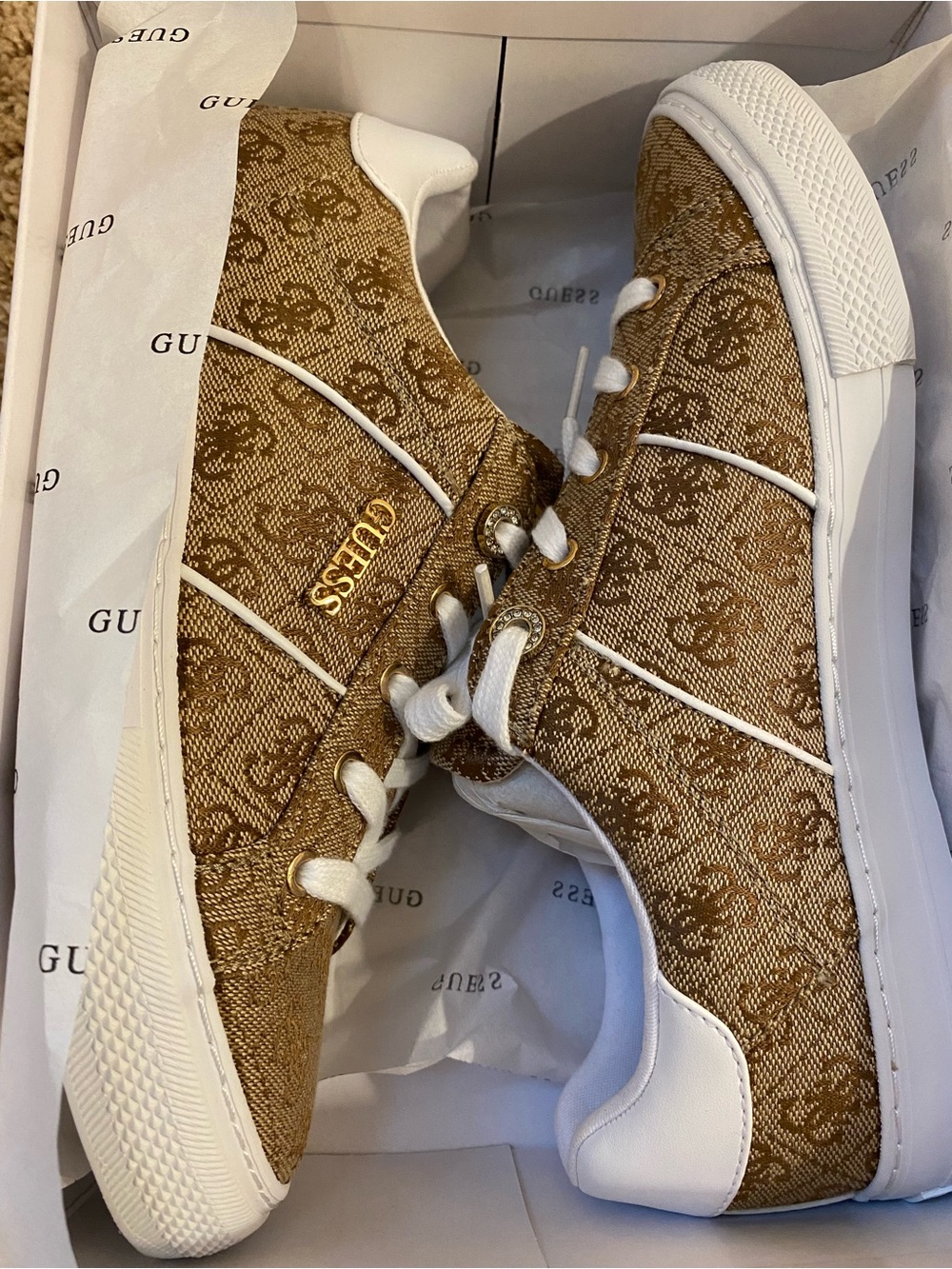 GUESS Tan Low Top Sneakers